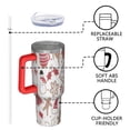 thumbnail image 4 of White Christmas Cookie Pattern Tumbler with Handle and Lid,40oz Double Wall Vacuum Insulated Tumbler,Cups Gift for Women and Men, 4 of 7