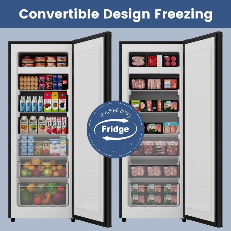 BANGSON, Upright Freezer, 7.0 Cu.ft, Convertible, Garage Ready