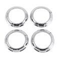 thumbnail image 1 of Anillos de decoración del tablero de ventilación de AC Unique Bargains 4 Pcs para Jeep Wrangler JK JKU 2011-2017 anillo de cubierta de ventilación de aire acondicionado ABS tono plateado, 1 of 1