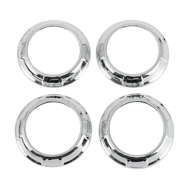 Anillos de decoración del tablero de ventilación de AC Unique Bargains 4 Pcs para Jeep Wrangler JK JKU 2011-2017 anillo de cubierta de ventilación de aire acondicionado ABS tono plateado