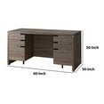 thumbnail image 4 of Allora Modern Style Wood Desk with Locking Drawers in Brown, 4 of 4