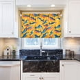 thumbnail image 5 of Yayeee Kitchen Curtains Tier Pair Light Filtering 27"x24" Rod Pocket Short Cafe Window Panel, Yellow Sardines Pattern, 5 of 7