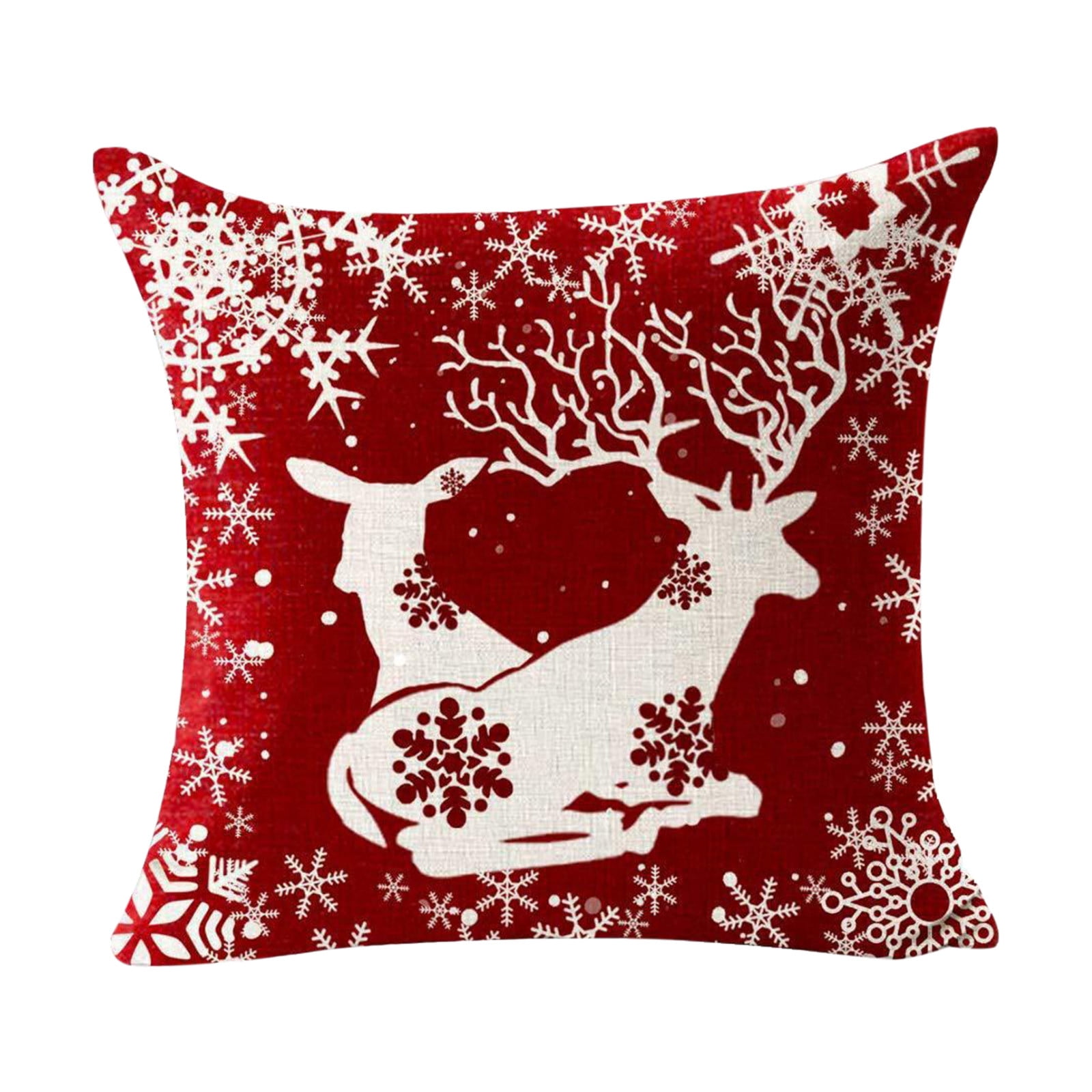 Home Decor Clearance Under 5 Christmas Cushion Cover Indoor Christmas Decor Christmas Pillow Cushion Pillow Case Christmas Snowflake Santa Claus Home Decorative Linen Cushion C JE1361 Walmart