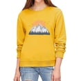 thumbnail image 3 of Xuanfei Women Sunset Mountain Birds Printing Long Sleeve Round Neck Sweatshirt, 3 of 7