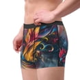 thumbnail image 2 of Sikiie Vibrant Rooster Painting Print Men's Boxer Briefs, Elastic Waistband Boxer Briefs Leggings-Medium, 2 of 5