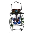 thumbnail image 6 of Vaveren Solar Lantern Outdoor Light Butterfly LED Chandelier for Pathway Fence Patio, 6 of 8