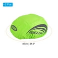 thumbnail image 2 of Unique Bargains Waterproof Helmet Cover Bike Helmet Rain Cover Ride Gear with Reflective Strip Green 2 Pack, 2 of 5