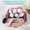 thumbnail image 6 of Siaomo Mesh Shower Caddy,Tote Bag for College Dorm,Bathroom,8 Pocket Basket,Quick Dry - Pink, 6 of 8