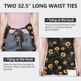 thumbnail image 6 of Black Yellow Green Stem Sunflower Pattern Apron-Garden Aprons for Women with Pockets-Cotton Linen Waterproof Kitchen Cooking Gardening Aprons Adjustable for Kitchen,Cooking,BBQ and Salon 33x27 Inch, 6 of 7