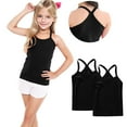 thumbnail image 4 of GigrtiJin 12 Months-13 Years Infant Baby Girls Cotton Bottom Camisole Solid Color Sleeveless Base Casual Tank Tops for Toddler 2 Pack, 4 of 6