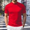 thumbnail image 2 of GEWSEY Mens Mock Turtleneck Shirts Casual Premium Cotton Short Sleeve Shirt Basic Half Neck T-Shirts (Red, 5XL), 2 of 3
