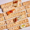 thumbnail image 3 of Rustic Bakery Handmade Sourdough Flatbread - Olive Oil & Sel Gris - Sea Salt Charcuterie Crackers - Artisan Crackers for Cheese Platter or Snacking - Made in California - Pack of 4, 6 Oz Trays, 3 of 5