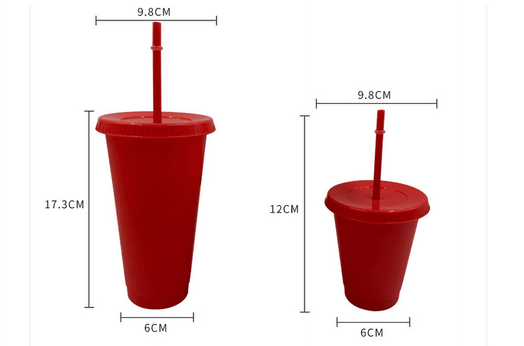 Wholesale 16oz Plastic Skinny Tumbler Slim Juice Cups Candy Colors With Lid  And Straw Portable Water Bottle For Party Gift