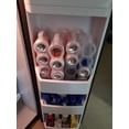 thumbnail image 5 of Paquete de 2 organizadores portátiles de latas de refresco para estante de refrigerador, soporte para latas de cerveza, estante deslizante de almacenamiento para nevera, plástico transparente, 5 of 5
