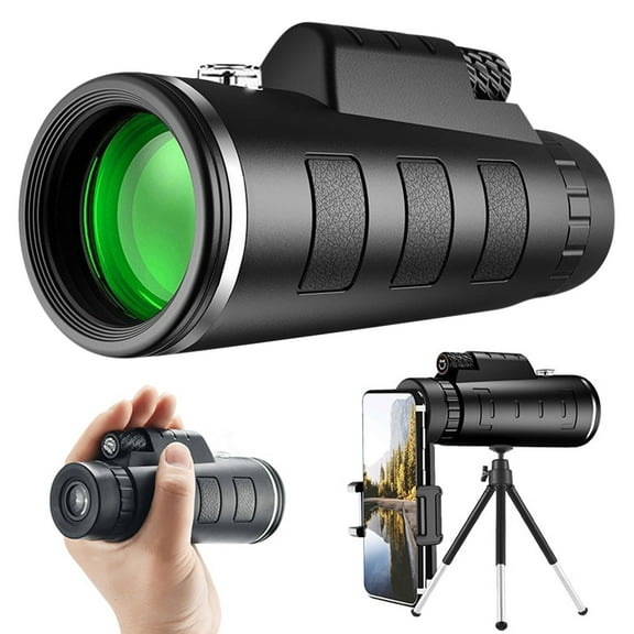 40x60 Monocular Telescope, High-Power BAK4 Prism with Multi-Coated Lens, Fogproof Shockproof Design, Compact for Bird Watching Hunting Hiking