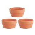 thumbnail image 4 of 3pcs imitación canasta de flores de arcilla japonesa plástico macizo recipiente de flores recipiente de flores interiores y al aire libre suministros de jardín con recipiente de flores (naranja 18 cm), 4 of 5