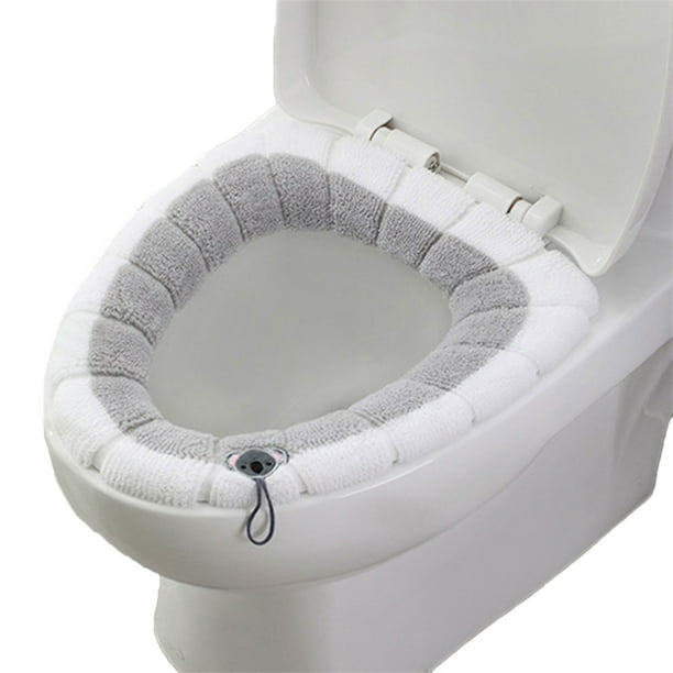 Sunisery Plush Toilet Seat Cushion Portable Handle Bathroom Cover Com - Portable Commode Seat Cushion