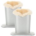 thumbnail image 1 of 2 Pcs Porte-Lunettes en Cuir avec Doublure en Peluche Douce, 1 of 1