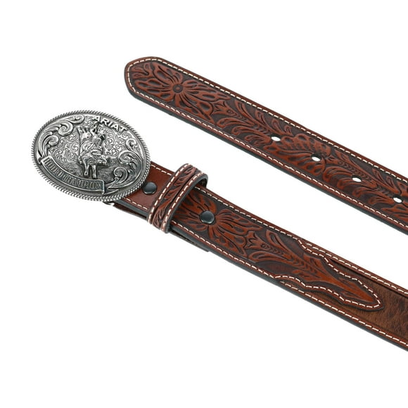 M&F Western A1306802-28 Ceintures à Languettes Florales Ariat Marbrées pour Enfants de 1,25 Po, Brun - Taille 28