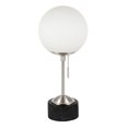 thumbnail image 1 of Henn&Hart 8" Brushed Nickel/Black Marble Marble/Metal/Glass Table Lamp, 1 of 8