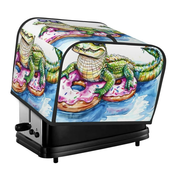 Fotbe Alligator Donut Pool Float for Four Slice Toaster Cover, Fingerprint Protector, Super Soft Appliance Cover And Dust Cover,Bread Dust Cover & Fingerprint Protection