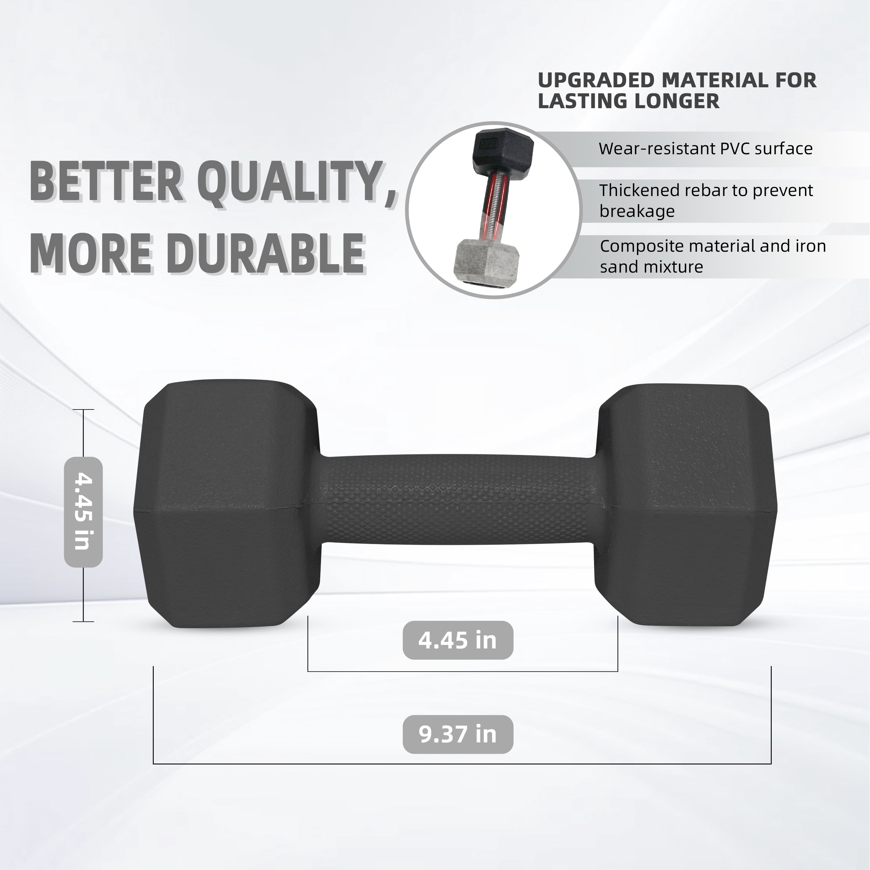 ZTTENLLY Dumbbell Sets, 5 lb, Easy Grip, Pair Hand Weights
