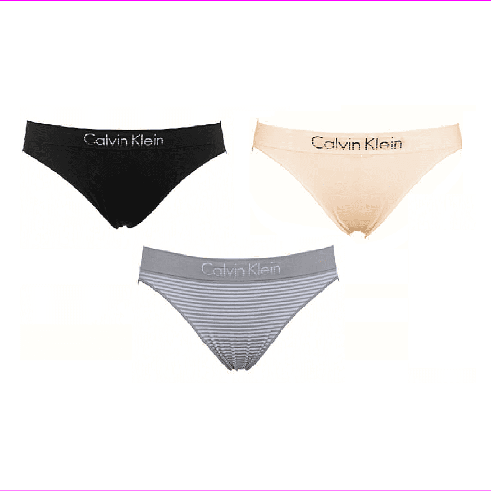 Calvin Klein Woman's Signature logo waistband Bikini Panties  XL/Black/Gray/Light - Walmart.com