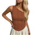 thumbnail image 6 of Favoffer Women Cami Tops Sleeveless Off Shoulder Polka Dot Slim Fit Breathable Casual Spring Summer Tops for Beach Street Outdoor Dating, 6 of 7