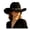 Black, variant on Wool Felt Fedora, Unisex Western Cowboy Hat, Retro Wide Brim Cowgirl Hat, Jazz Hat for Women Men Autumn Winter