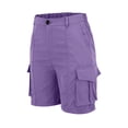 thumbnail image 4 of BUIGTTKLOP Cargo Shorts for Women Lightweight Quick Dry Elastic Waist Outdoor Hiking Shorts with Multi Pockets, 4 of 5