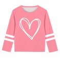 thumbnail image 6 of Riecok Valentine's Day Short Sleeve Girls Boys blouses Round Neck Toddler Kids Girls 2025 Comfortable Shirt Kids Clothes Toddler Kids Girls 2025 Casual Loose Shirts Pink 9 T, 6 of 6