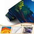 thumbnail image 4 of Wallpaper Forest Scene Bonfire Party Camping Photography Peel and Stick Wall Murals 69"H x 96"W Removable PVC Wall Paper Self-Adhesive Wall Paintings Art Decor for Bedroom Living Room, 4 of 7