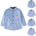 thumbnail image 4 of Mode 2025 Garçons et Filles Chemise Décontractée à Manches Longues Chemise Rayée pour 2-6 Ans Bleu, 4 of 4