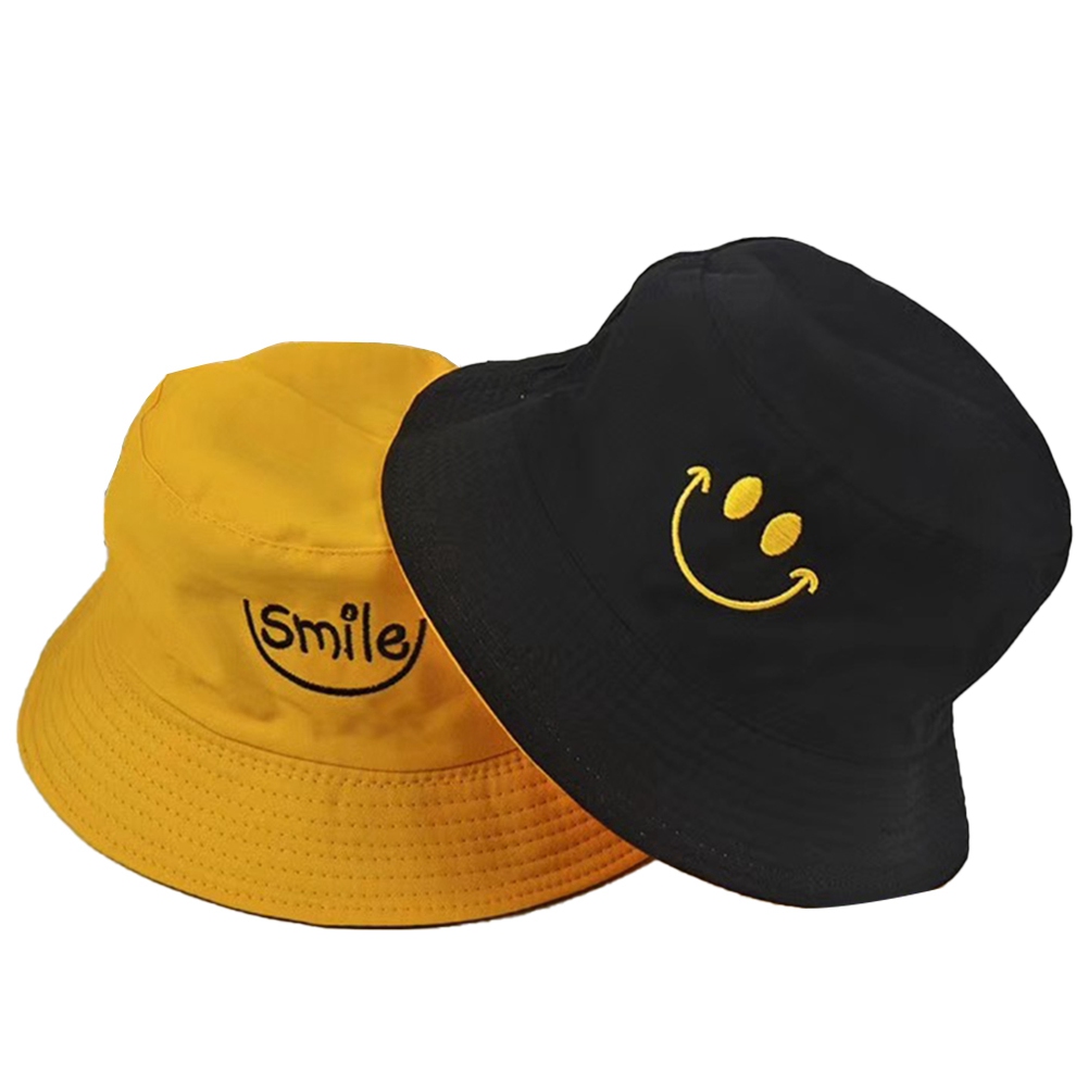 bucket hat with smile