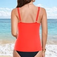 thumbnail image 4 of NMMUED Women Tankini Top Only Tummy Control Bathing Suit Top Ruched Swim Top Swimsuit 2026 Full Coverage Tankini Top Orange L, 4 of 6