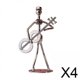 thumbnail image 1 of 4x Estatua De Hombre Músico Escultura De Músico Para Mesa Sala De Estar Estantería Guitarra, 1 of 8