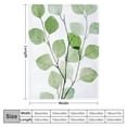 thumbnail image 4 of Pratyus Green Leaves Throw Blankets Cozy Soft Fuzzy Plush Home Decor Lightweight Blanket All Seasons 40x50in, 4 of 6