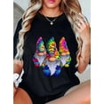 thumbnail image 1 of Five Hippie Dwarfs, Peaceful Dwarfs, Fun Retro Tie Dye DIY Design Men'S And Women'S Regular Size T-shirt 220g, 1 of 6