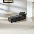 thumbnail image 3 of Miniyam 30" x 79" Dark Gray Left or Right Facing Chaise Lounge, Modular Add-On to Build L-Shape or U-Shape Sectional Sofa, 3 of 8