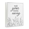 thumbnail image 2 of Stupell Industries Contemporary Wash Your Worries Away Minimalist White Framed Giclee Art, 16 x 20, by Lettered and Lined, 2 of 8
