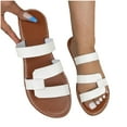 thumbnail image 4 of BONIXOOM White Sandals Woman Clearance Fall Slip-On None Casual Fashion Shoes for Women White Size 6.5, 4 of 6
