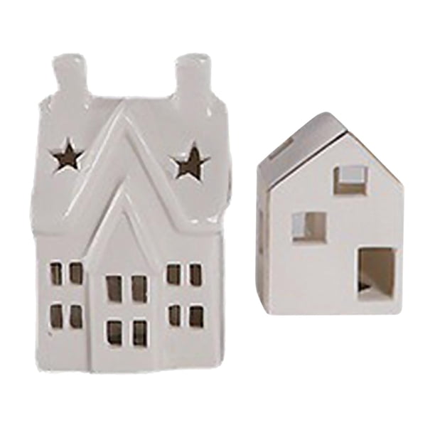 Portavelas de cerámica de 2 piezas, portavelas moderno, candelero de cerámica, adorno de figuritas para decoración de fiesta de escritorio, decoración de boda Estilo A perfecl Portavelas de cerámica