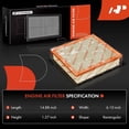thumbnail image 2 of A-Premium Engine Air Filter Compatible with Jaguar X-Type 2002-2008, 2.5L 3.0L, Replace# X439601AA, 2 of 8