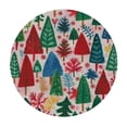 thumbnail image 2 of PIKWEEK  Christmas Tree Fitted Round Tablecloth with Elastic Edge Waterproof Table Cover Christmas Table Cloths Modern Tables Decoration for Dining Table,Picnic,Party, 2 of 7