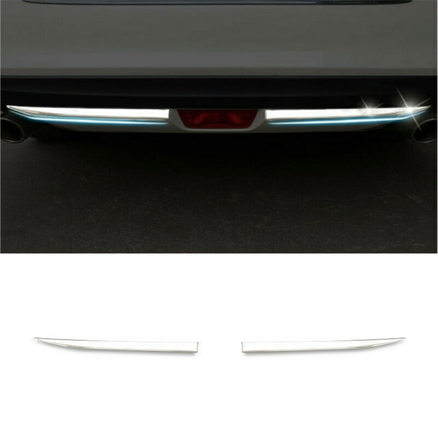 2pcs Chrome Steel Rear Bumper Lower Molding Strip Trim for Nissan for Altima 16-2018-
