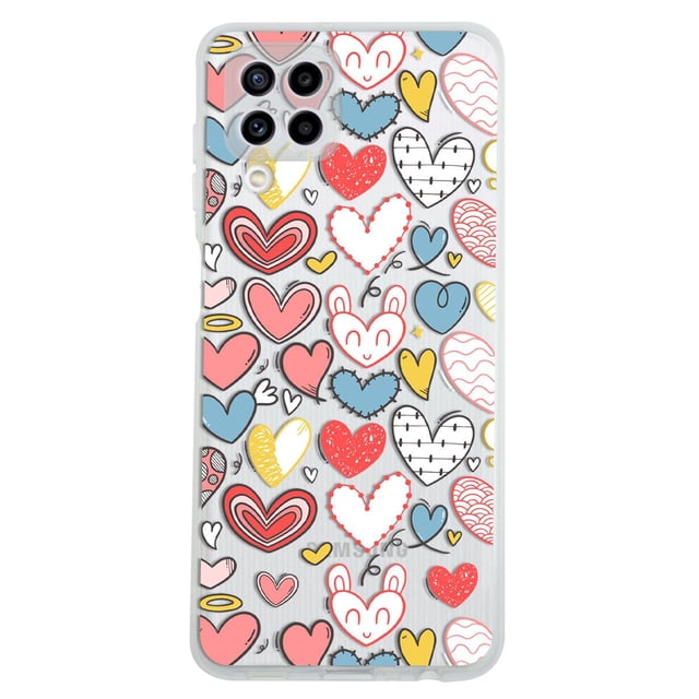 Funda para Galaxy M32 InstaCase Corazones Pastel Uso Rudo Protector Antigolpes Case