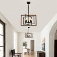 thumbnail image 4 of XHSESA Farmhouse Lantern Chandelier 5-Light Rustic Industrial Pendant Light, 4 of 9