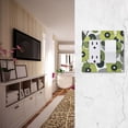 thumbnail image 5 of Yayeee Rocker Switch Wall Plate 2-Gang 4.7"x4.6" Home Decorative Outlet Cover, Gray Floral, 5 of 6