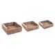 thumbnail image 1 of Juego de 3 cestas de almacenamiento de algas marinas, cestas tejidas a mano portátiles con mango de madera para la organización del hogar y el baño, 1 of 5