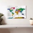 thumbnail image 2 of Elephant Stock World Travel Map Push Pin Ii Wall Art - Map Canvas Canvas - 12" x 8", 2 of 4